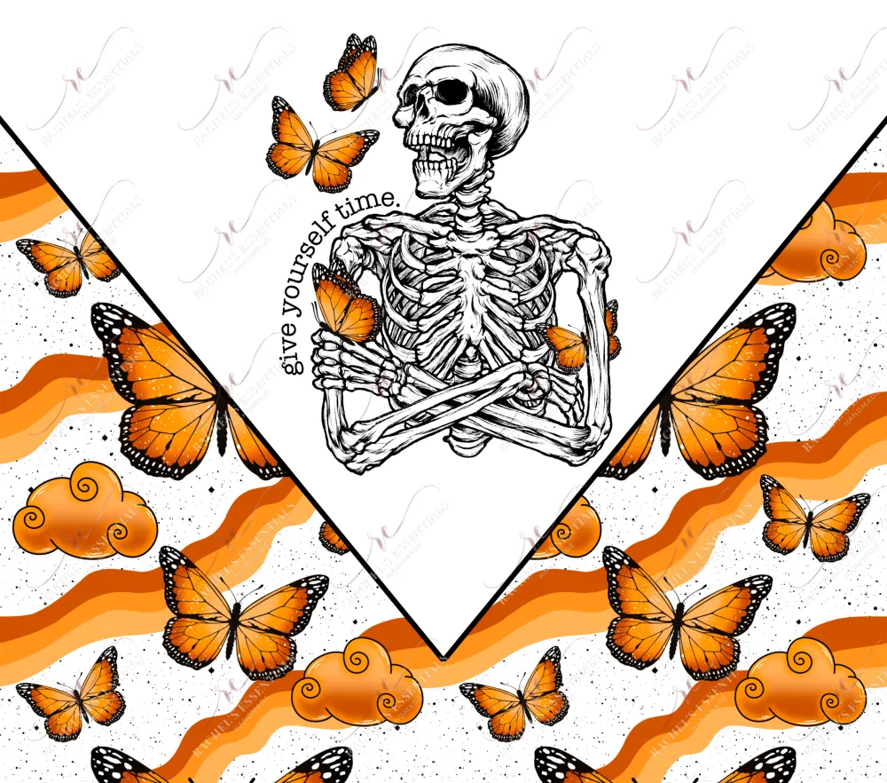 Orange Butterfly Skellie Vsplit- vinyl wrap