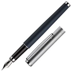Otto Hutt design01 Fountain Pen Frosted Blue Ruthenium Trim