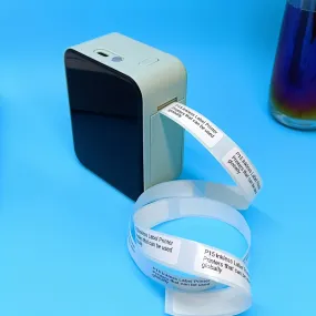 P15 label making machine Thermal label printer with adhesive tape Mini label machine Small handheld sticker making machine with multiple templates, used for office and home use, with 1 roll of paper