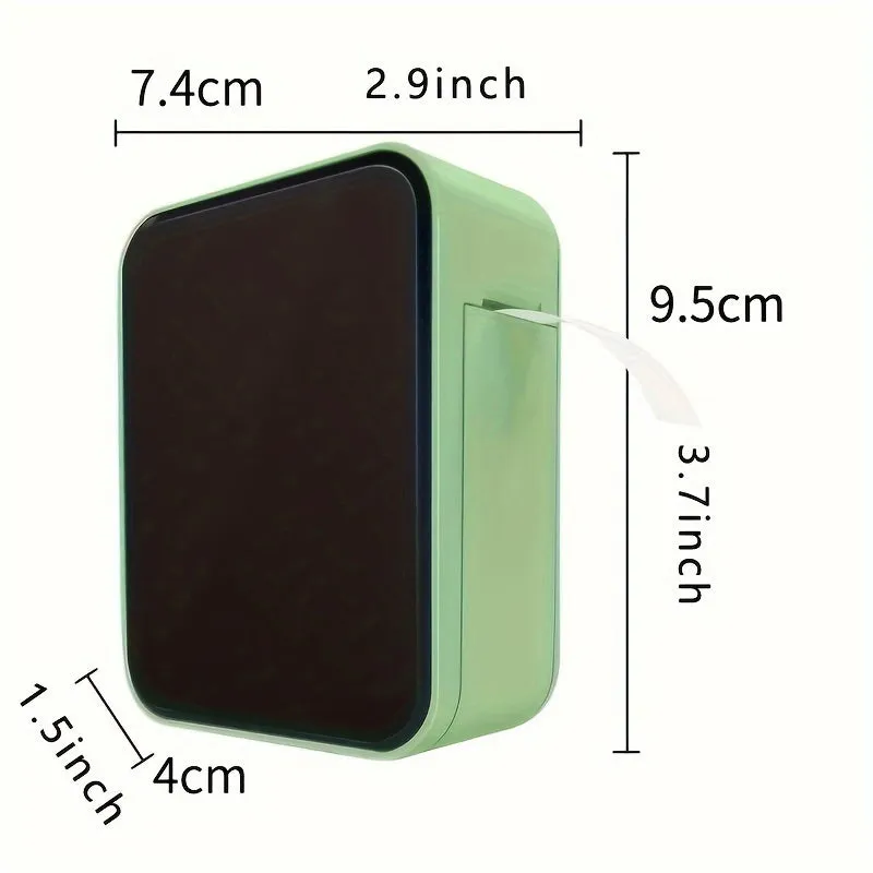 P15 label making machine Thermal label printer with adhesive tape Mini label machine Small handheld sticker making machine with multiple templates, used for office and home use, with 1 roll of paper