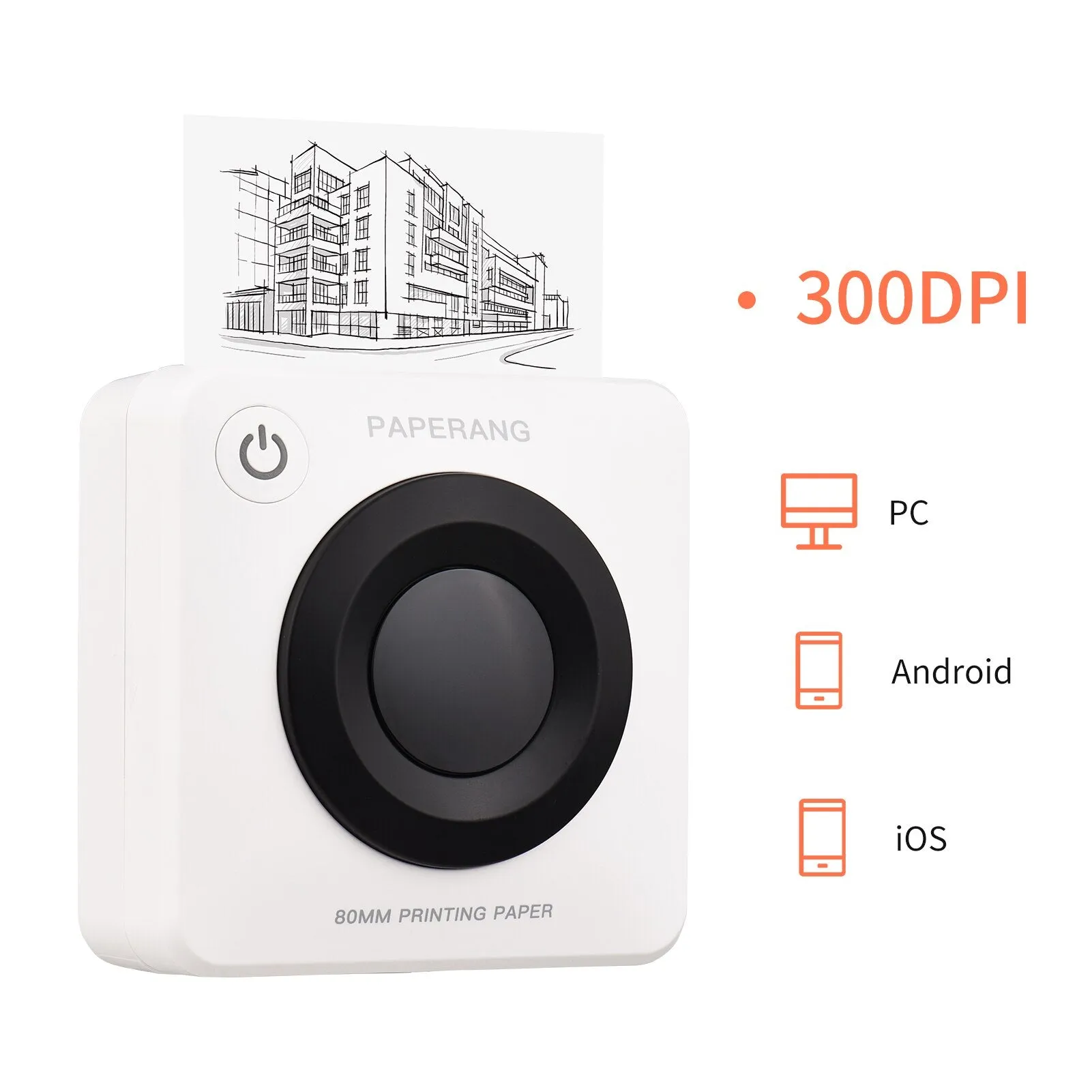 Paperang P3 HD 80mm 300Dpi Pocket Printer Mini BT Wireless Portable Mobile Thermal Printer For Photo Picture Receipt Memo Note
