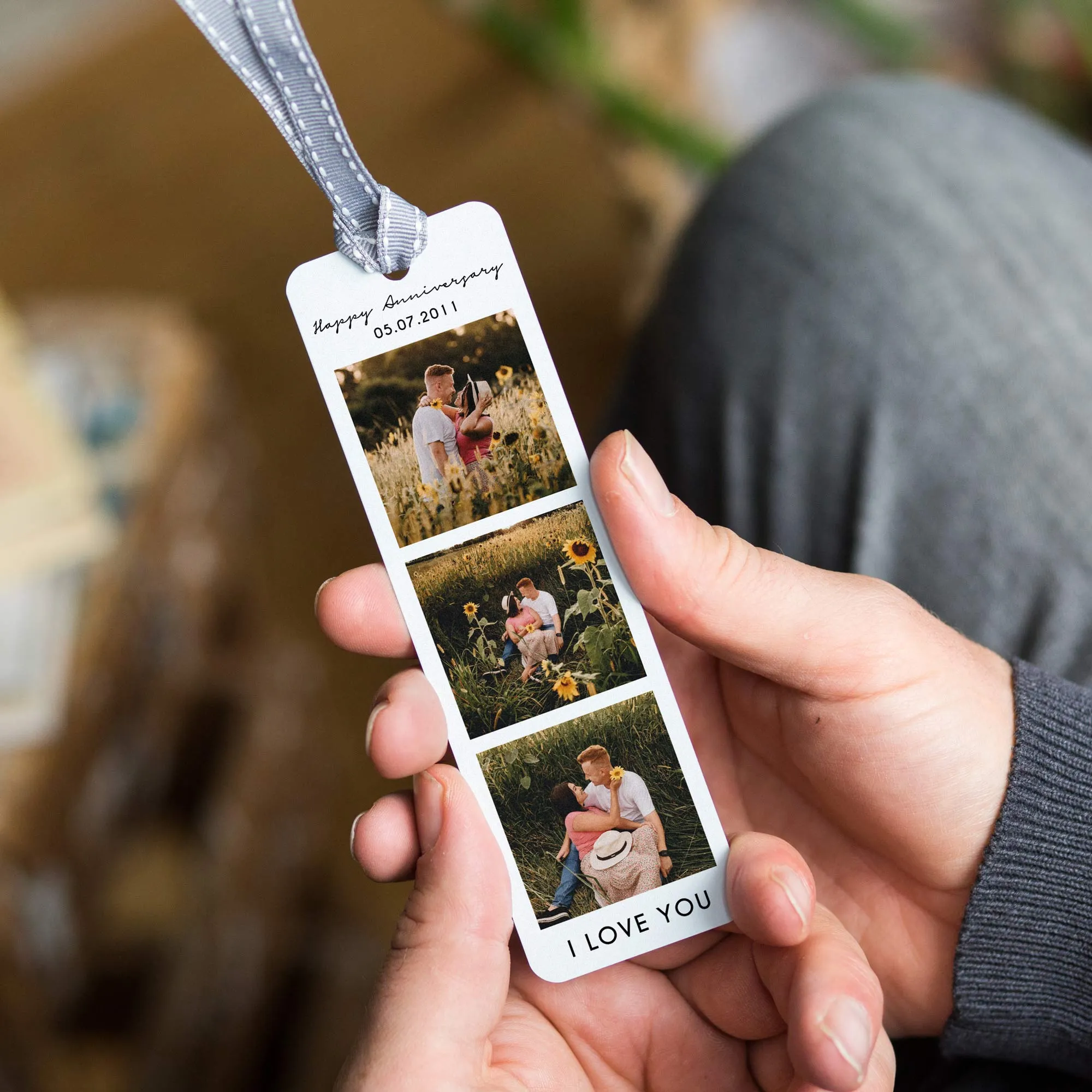 Personalised Anniversary Photo Bookmark