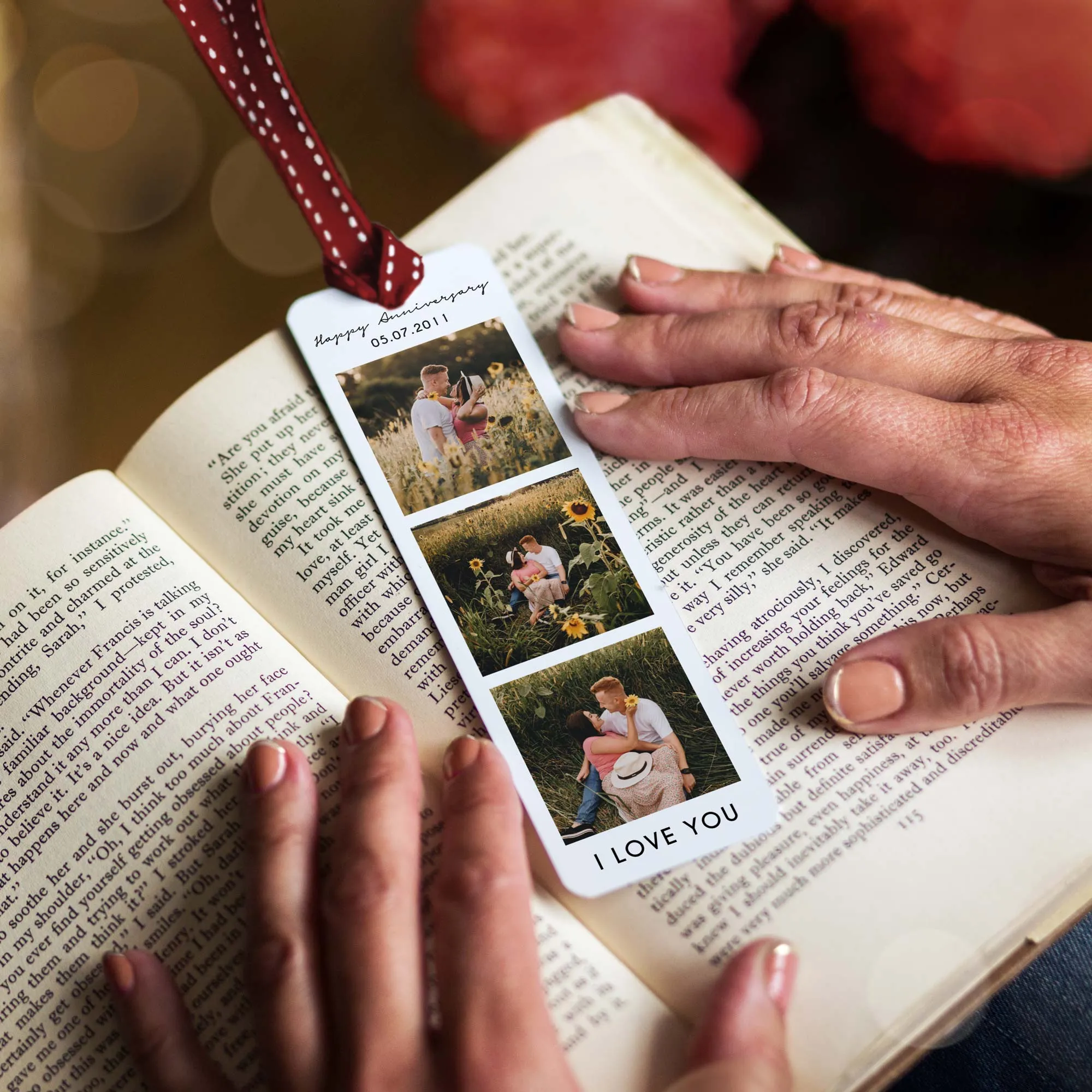 Personalised Anniversary Photo Bookmark
