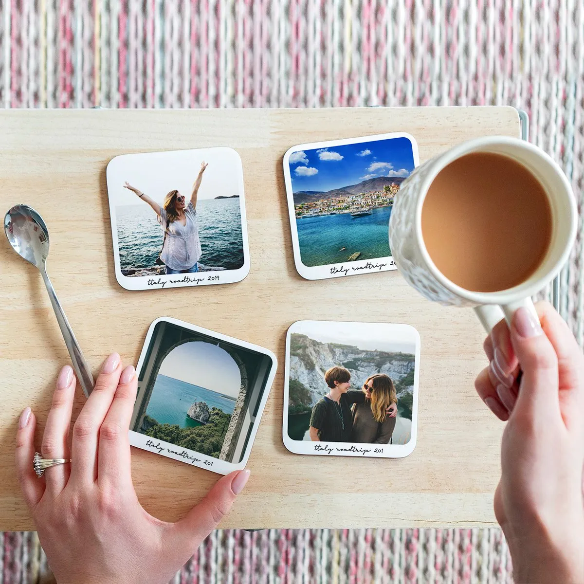 Personalised Christmas Photo Coaster