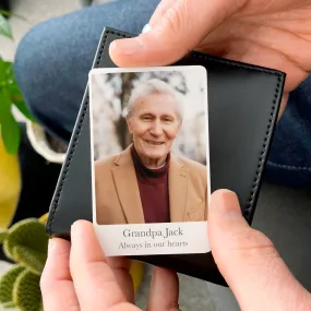 Personalised Photo Memorial Metal Wallet Card