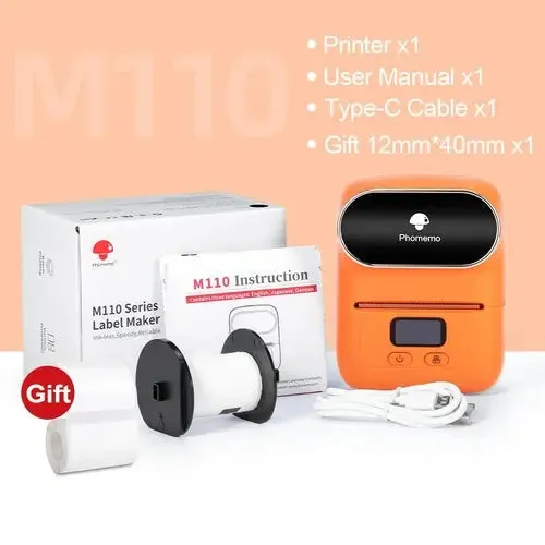 Phomemo M110 Mini Portable Thermal Label Printer Self-Adhesive Label-Label Printer