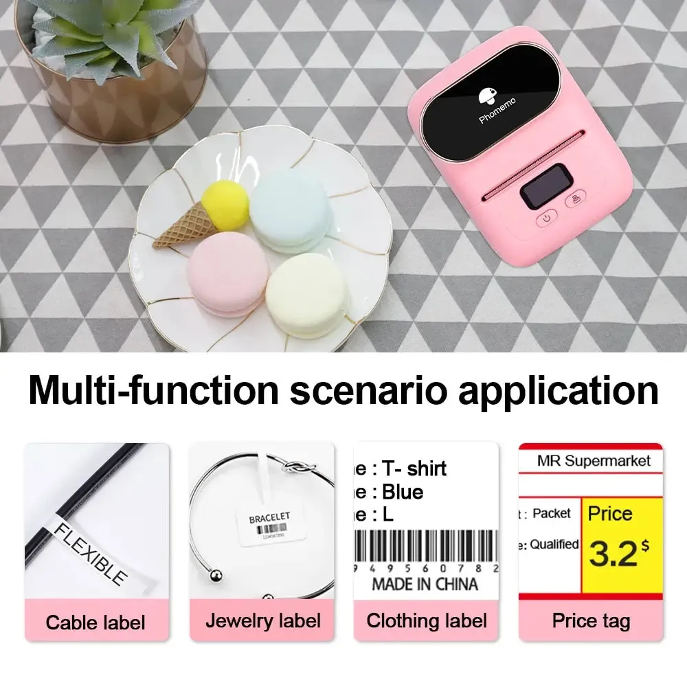 Phomemo M110 Mini Portable Thermal Label Printer Self-Adhesive Label-Label Printer