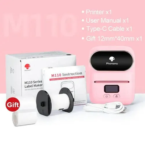 Phomemo M110 Mini Portable Thermal Label Printer Self-Adhesive Label-Label Printer