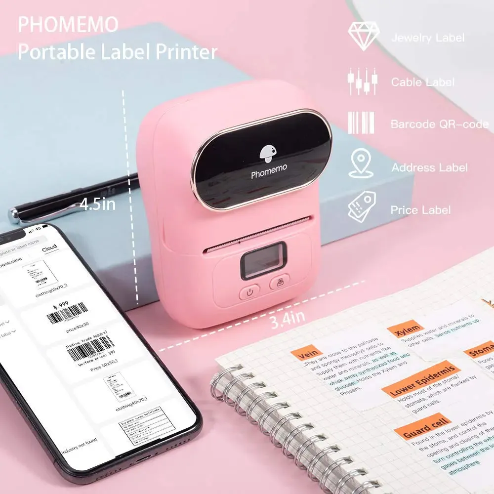 Phomemo M110 Mini Portable Thermal Label Printer Self-Adhesive Label-Label Printer