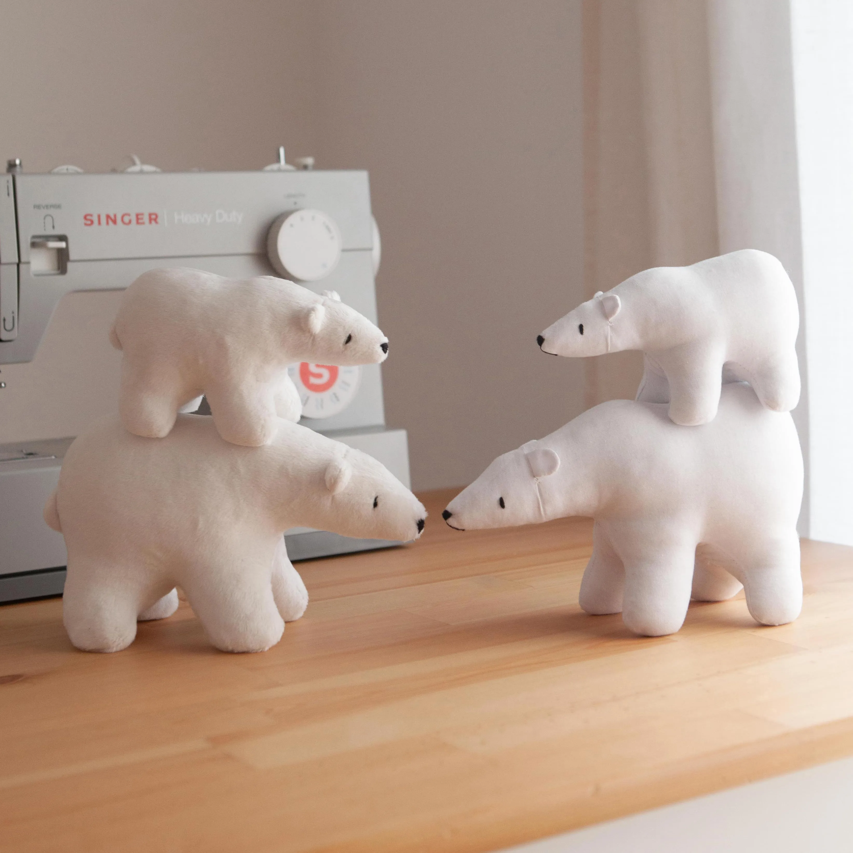 Polar Bear Toy / PDF Pattern and Sewing Tutorial