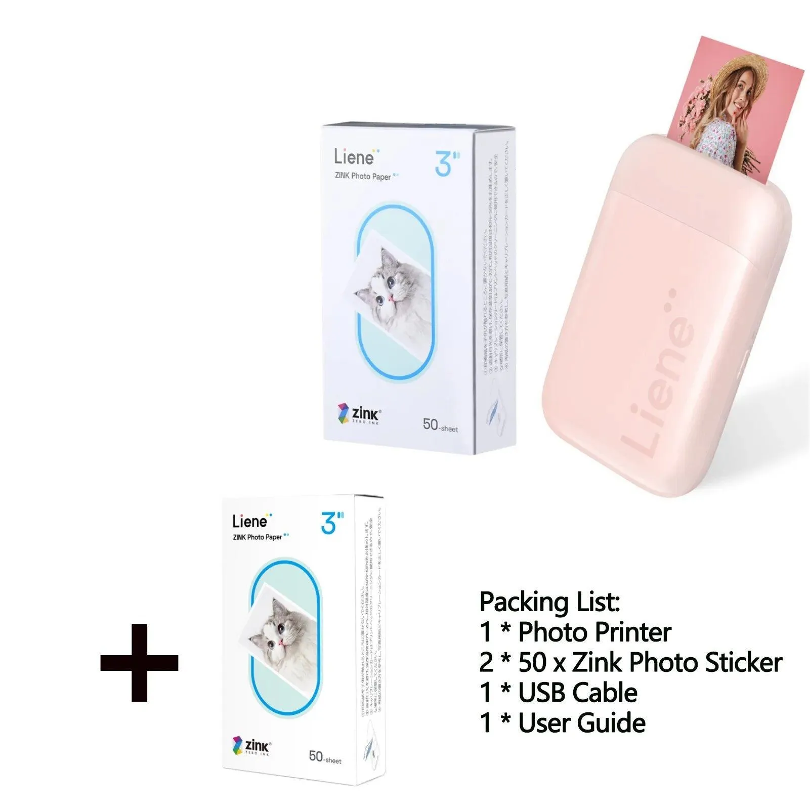 Portable Photo Printer 2x3 Inch Digital Sticker Printer Wireless
