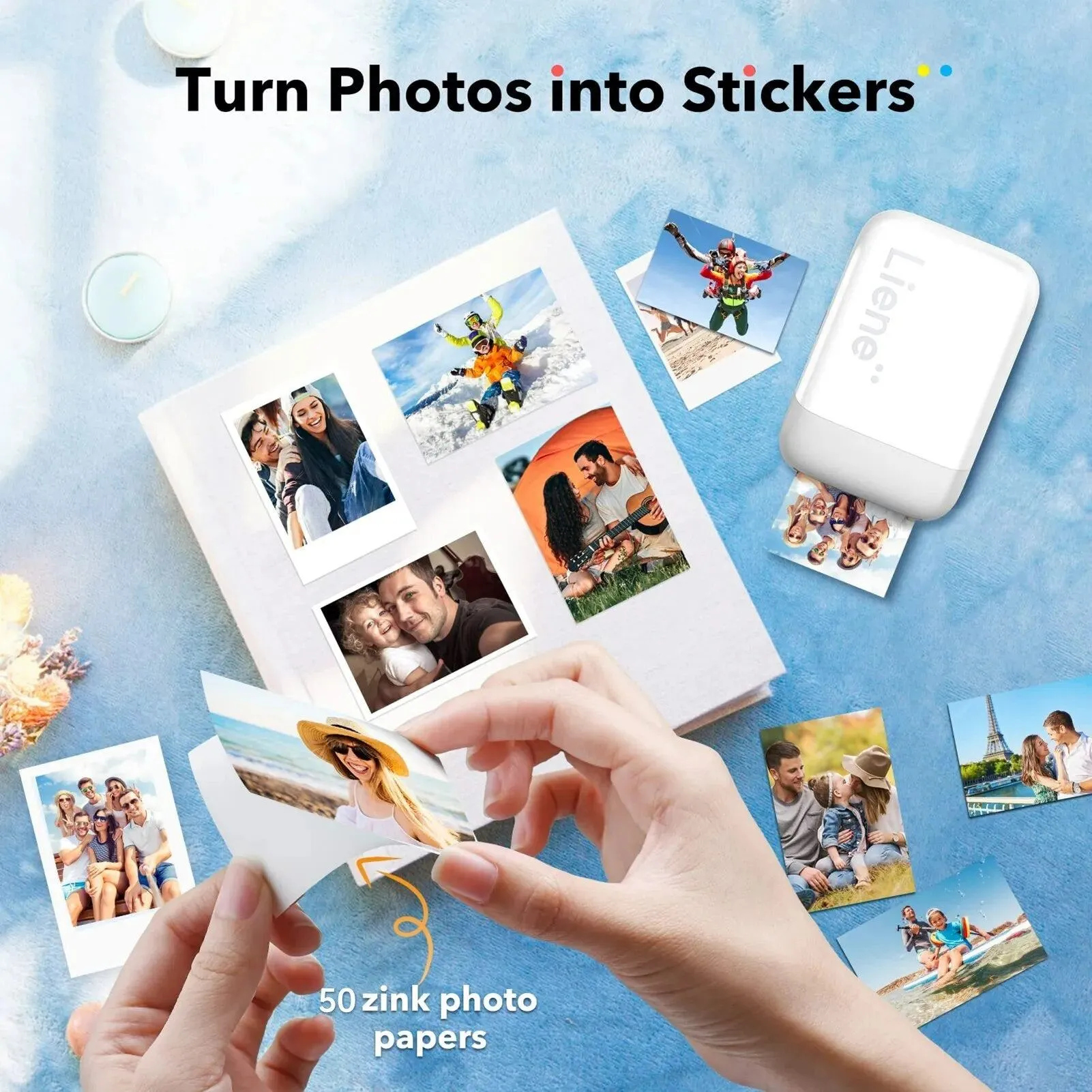 Portable Photo Printer 2x3 Inch Digital Sticker Printer Wireless