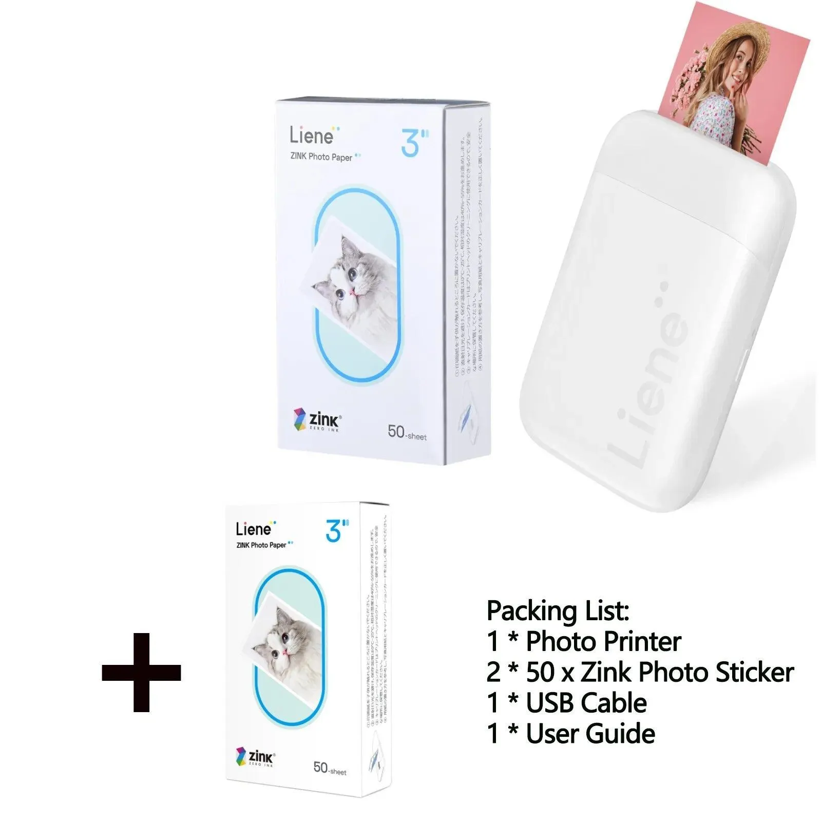 Portable Photo Printer 2x3 Inch Digital Sticker Printer Wireless