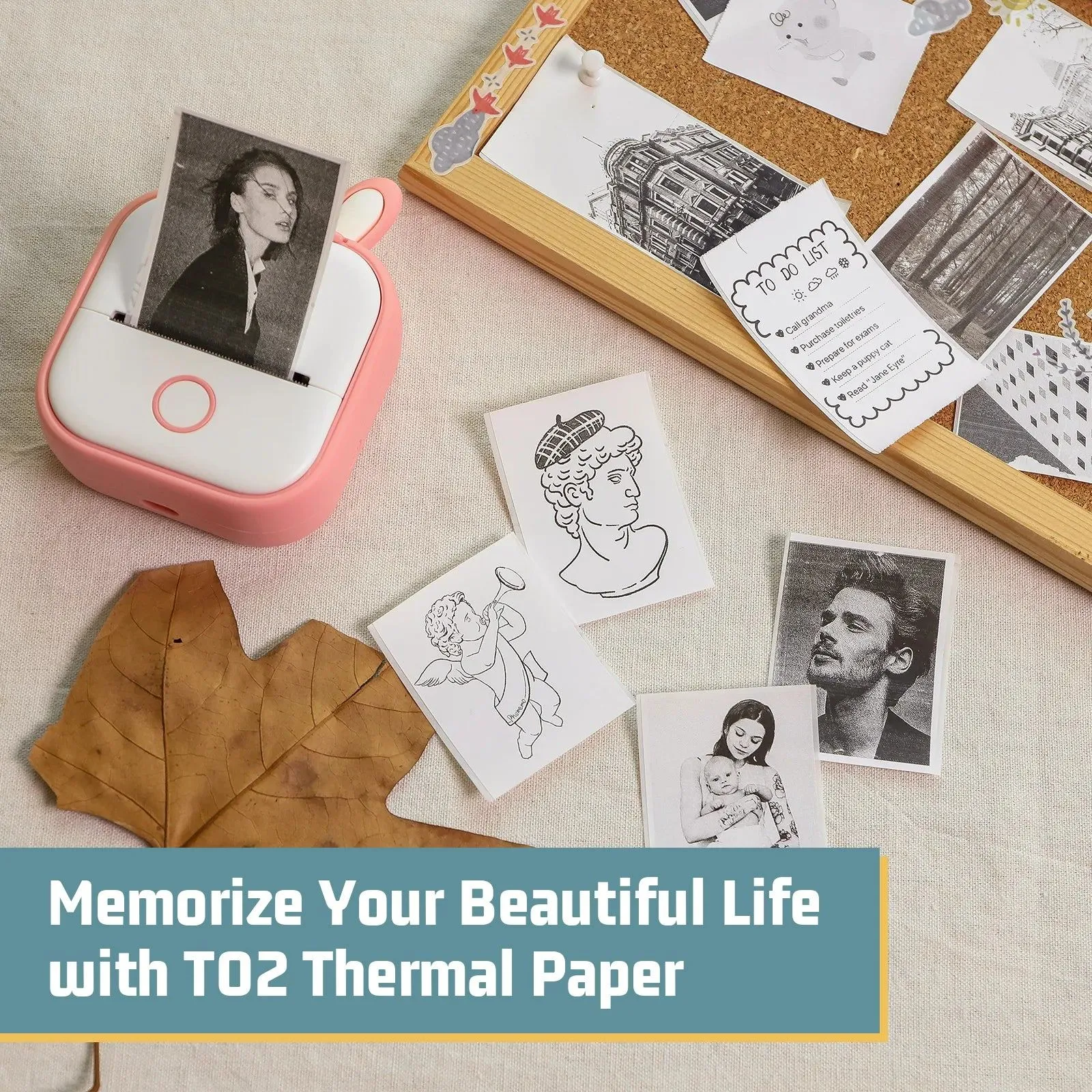 Portable Sticker Printer Mini Thermal Label Printer Bluetooth
