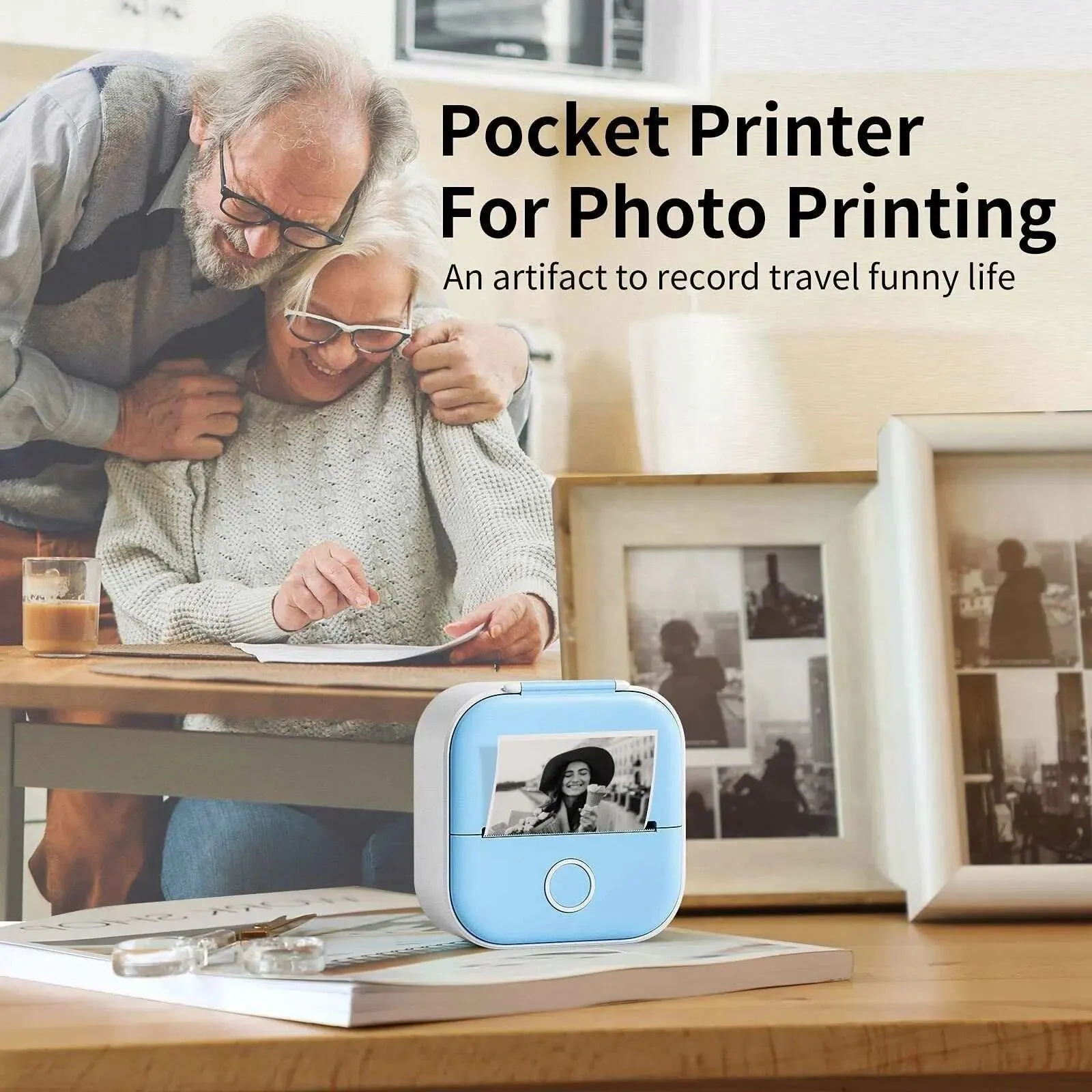 Portable Sticker Printer Mini Thermal Label Printer Bluetooth