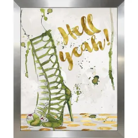 " Yeah" by BY Jodi Framed Print Under Glass