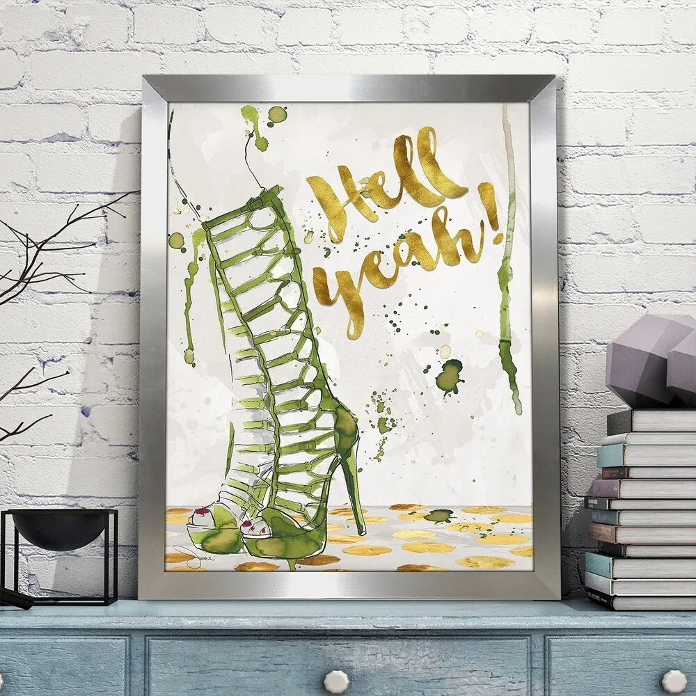 " Yeah" by BY Jodi Framed Print Under Glass