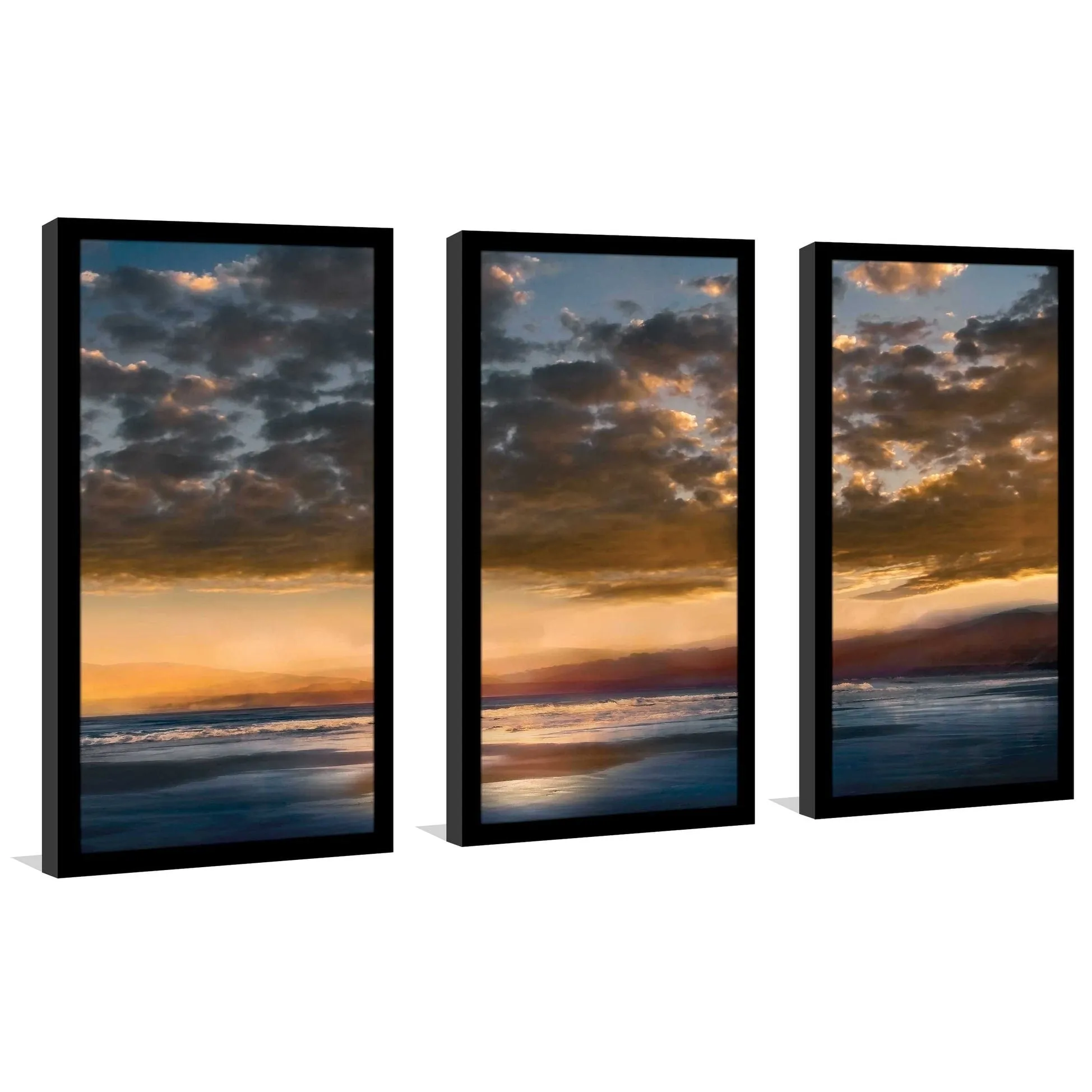 "A Dream Away" by Mike Calascibetta Print on Acrylic Set of 3 - Blue