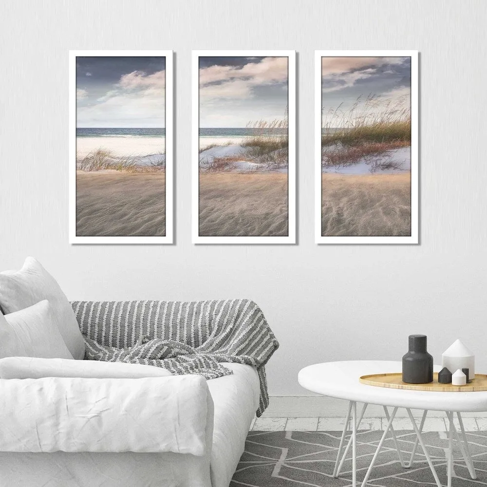 "Amongst The Sea Grass" by Mike Calascibetta Print on Acrylic Set of 3 - Blue