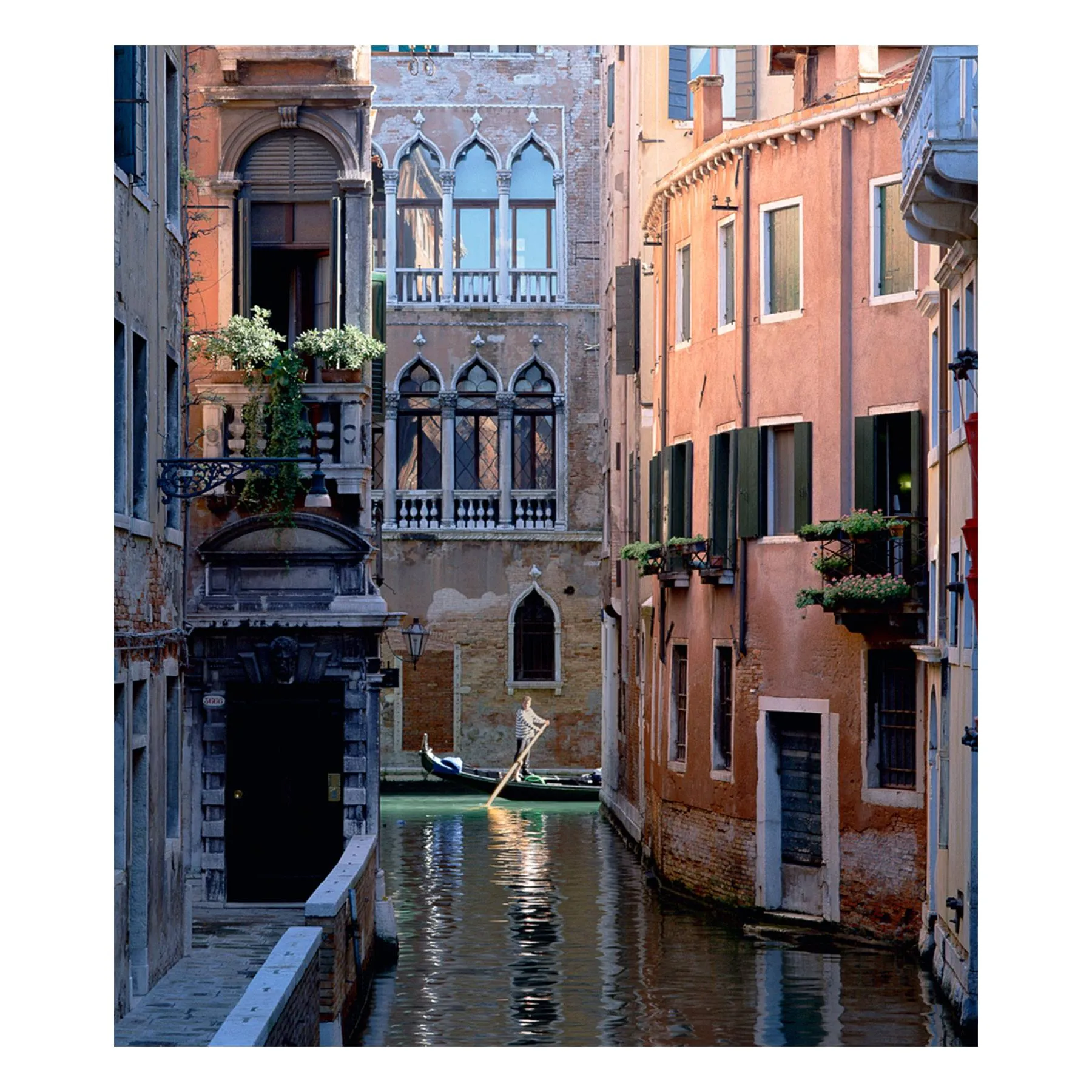 "Sunlit Gondolier" | Italy Photography Print