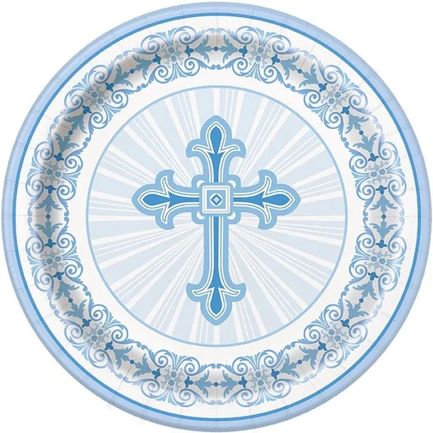 Radiant Cross Blue Plate