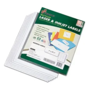 RECYCLED LASER-INKJET ADDRESS LABELS, 1 X 2 5-8, 3000CT BOX (5 BOXES PER PACK)