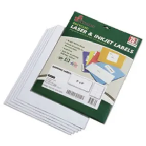 RECYCLED LASER-INKJET SHIPPING LABELS, 2 X 4, WHT, 250CT-BX (5 BOXES PER PACK)