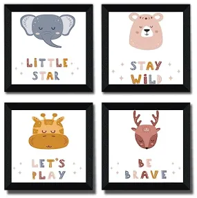 SAF motivational quotes Wall Hanging | Painting for Wall Decoration | Wall Painting for Living Room | set of 4 Decoration Items for Home | Wall Hangings for Home 10 inch x 10 inch SANFSD133