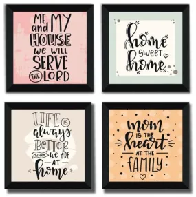 SAF motivational quotes Wall Hanging | Painting for Wall Decoration | Wall Painting for Living Room | set of 4 Decoration Items for Home | Wall Hangings for Home 10 inch x 10 inch SANFSD162