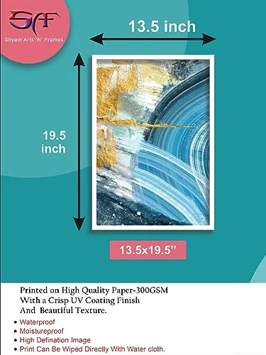 SAF paintings Abstract Art Premium White Frame Wall Painting for Home Decoration SA-COMBO-28-M1