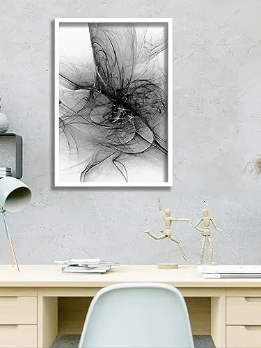 SAF paintings Abstract Art Premium White Frame Wall Painting for Home Decoration SA-COMBO-29-M1