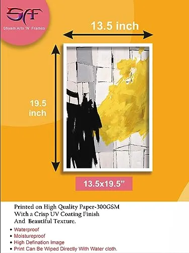 SAF paintings Abstract Art Premium White Frame Wall Painting for Home Decoration SA-COMBO-33-M1