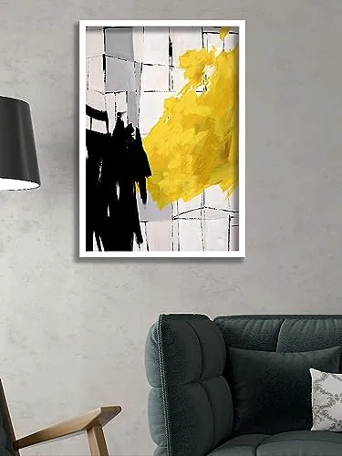 SAF paintings Abstract Art Premium White Frame Wall Painting for Home Decoration SA-COMBO-33-M1