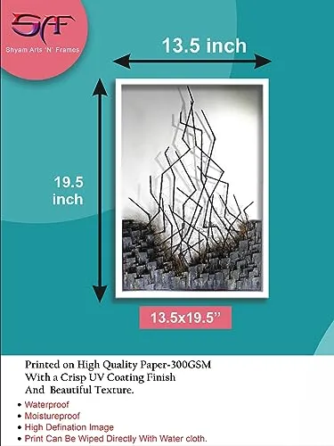 SAF paintings Abstract Art Premium White Frame Wall Painting for Home Decoration SA-COMBO-35-M1