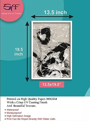 SAF paintings Abstract Art Premium White Frame Wall Painting for Home Decoration SA-COMBO-37-M1