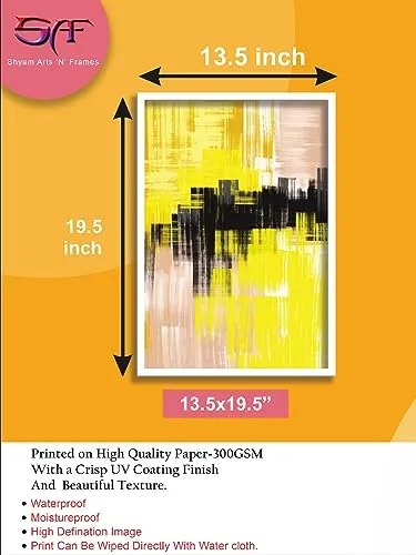 SAF paintings Abstract Art Premium White Frame Wall Painting for Home Decoration SA-COMBO-44-M1