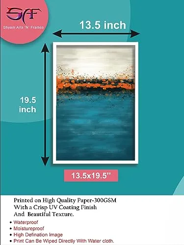 SAF paintings Abstract Art Premium White Frame Wall Painting for Home Decoration SA-COMBO-46-M1