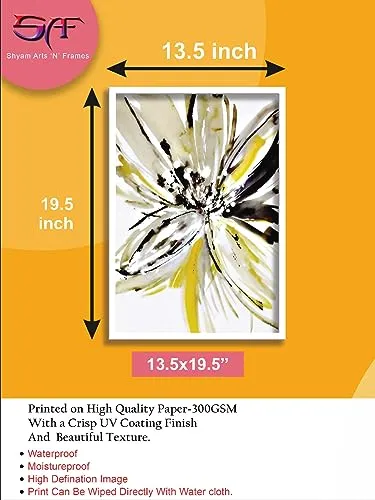 SAF paintings Abstract Art Premium White Frame Wall Painting for Home Decoration SA-COMBO-47-M1