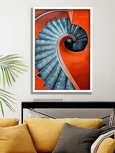 SAF paintings Abstract Art Premium White Frame Wall Painting for Home Decoration SA-COMBO-48-M1