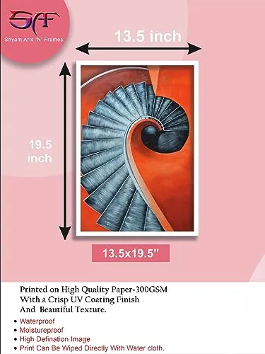 SAF paintings Abstract Art Premium White Frame Wall Painting for Home Decoration SA-COMBO-48-M1