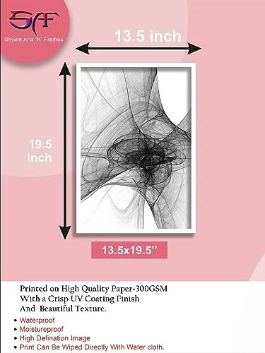 SAF paintings Abstract Art Premium White Frame Wall Painting for Home Decoration SA-COMBO-50-M1