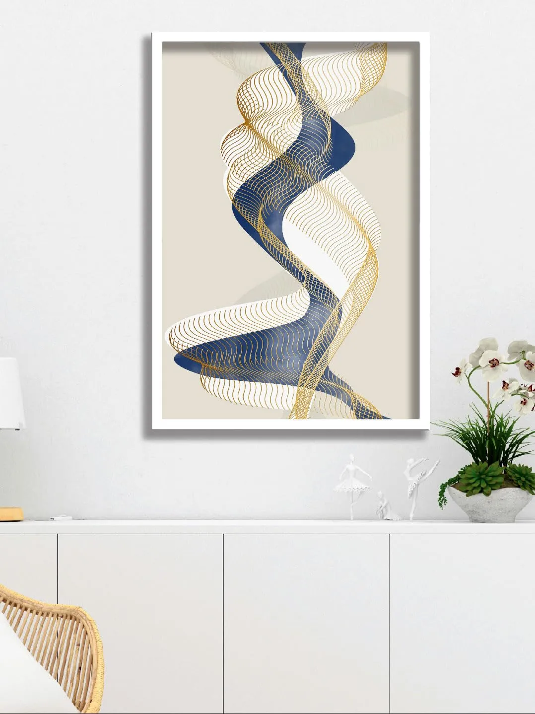 SAF paintings Abstract Art Premium White Frame Wall Painting for Home Decoration SA-COMBO-51-M1