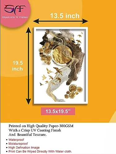 SAF paintings Abstract Art Premium White Frame Wall Painting for Home Decoration SA-COMBO-53-M1