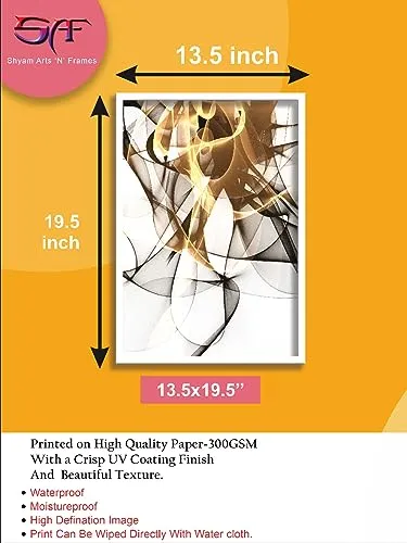 SAF paintings Abstract Art Premium White Frame Wall Painting for Home Decoration SA-COMBO-55-M1