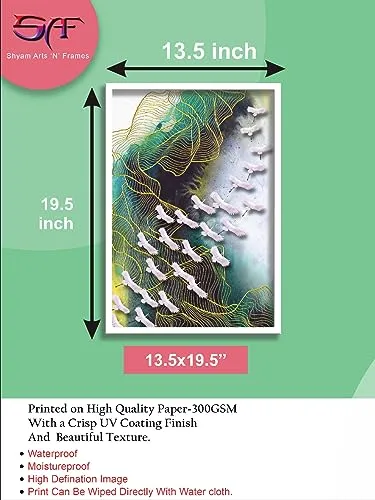 SAF paintings Abstract Art Premium White Frame Wall Painting for Home Decoration SA-COMBO-60-M1