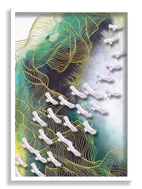 SAF paintings Abstract Art Premium White Frame Wall Painting for Home Decoration SA-COMBO-60-M1