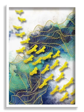 SAF paintings Abstract Art Premium White Frame Wall Painting for Home Decoration SA-COMBO-61-M1