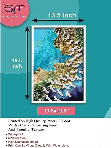 SAF paintings Abstract Art Premium White Frame Wall Painting for Home Decoration SA-COMBO-62-M1