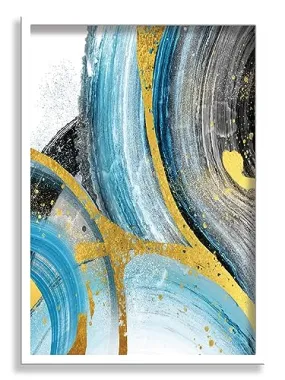 SAF paintings Abstract Art Premium White Frame Wall Painting for Home Decoration SA-COMBO-63-M1
