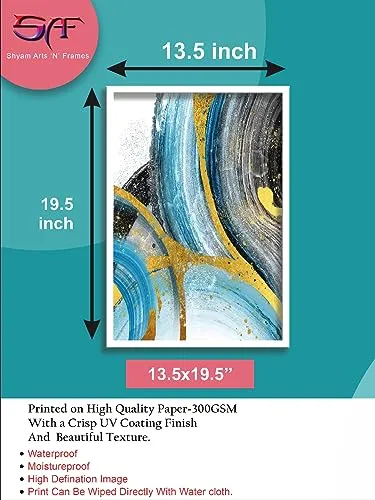 SAF paintings Abstract Art Premium White Frame Wall Painting for Home Decoration SA-COMBO-63-M1